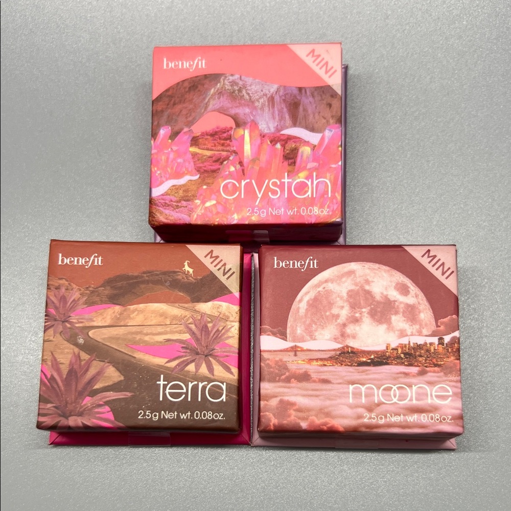 Benefit Mini Blush Trio - Crystal, Terra, Moone